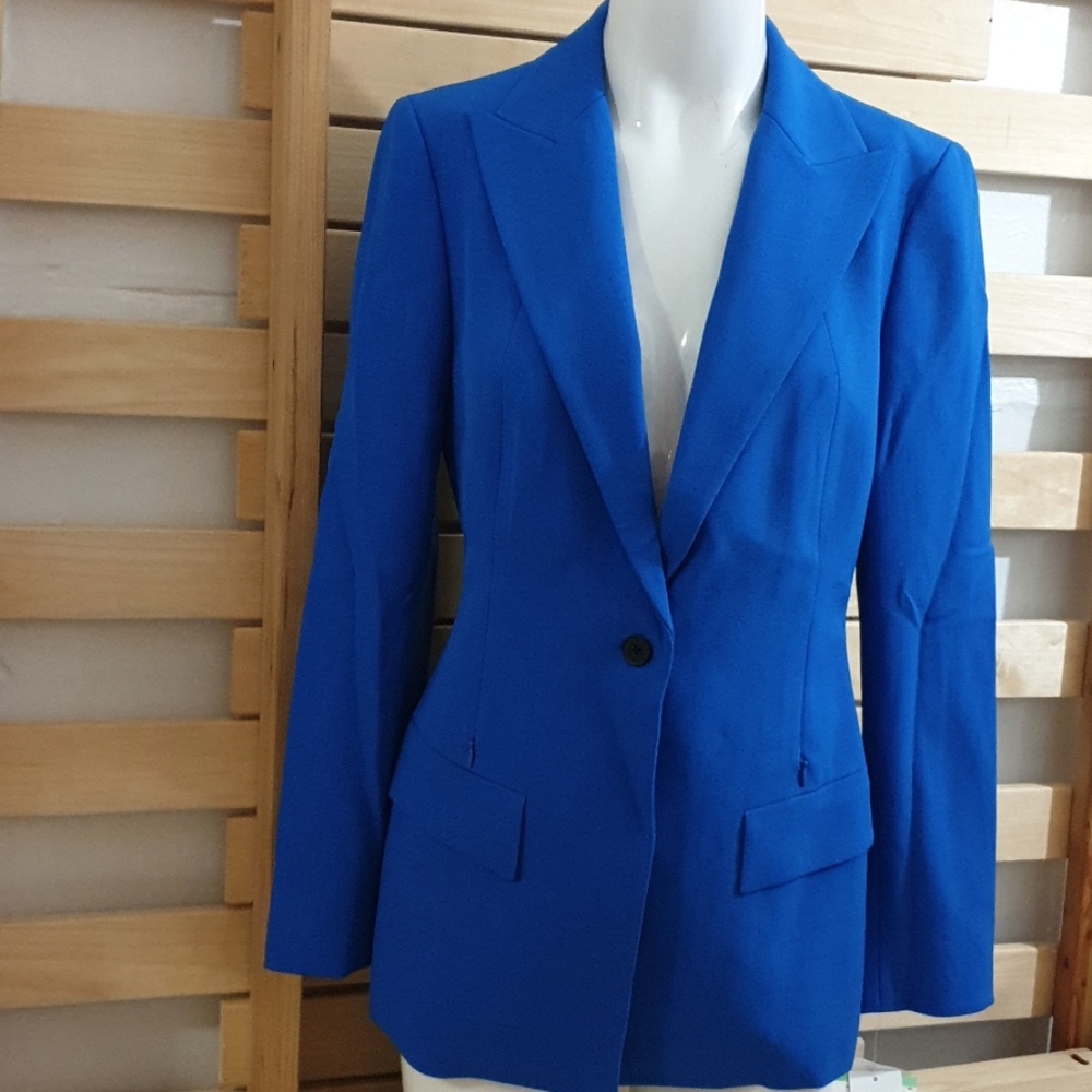 ANNE Klein Women's Blazer Blue Size 8 New